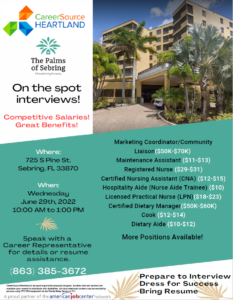Hiring Event: The Palms of Sebring